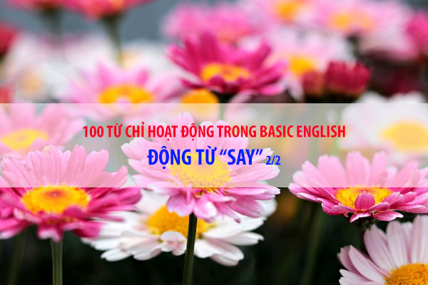 BASIC ENGLISH - 100 từ chỉ sự hoạt động - Động từ SAY (P2/2)